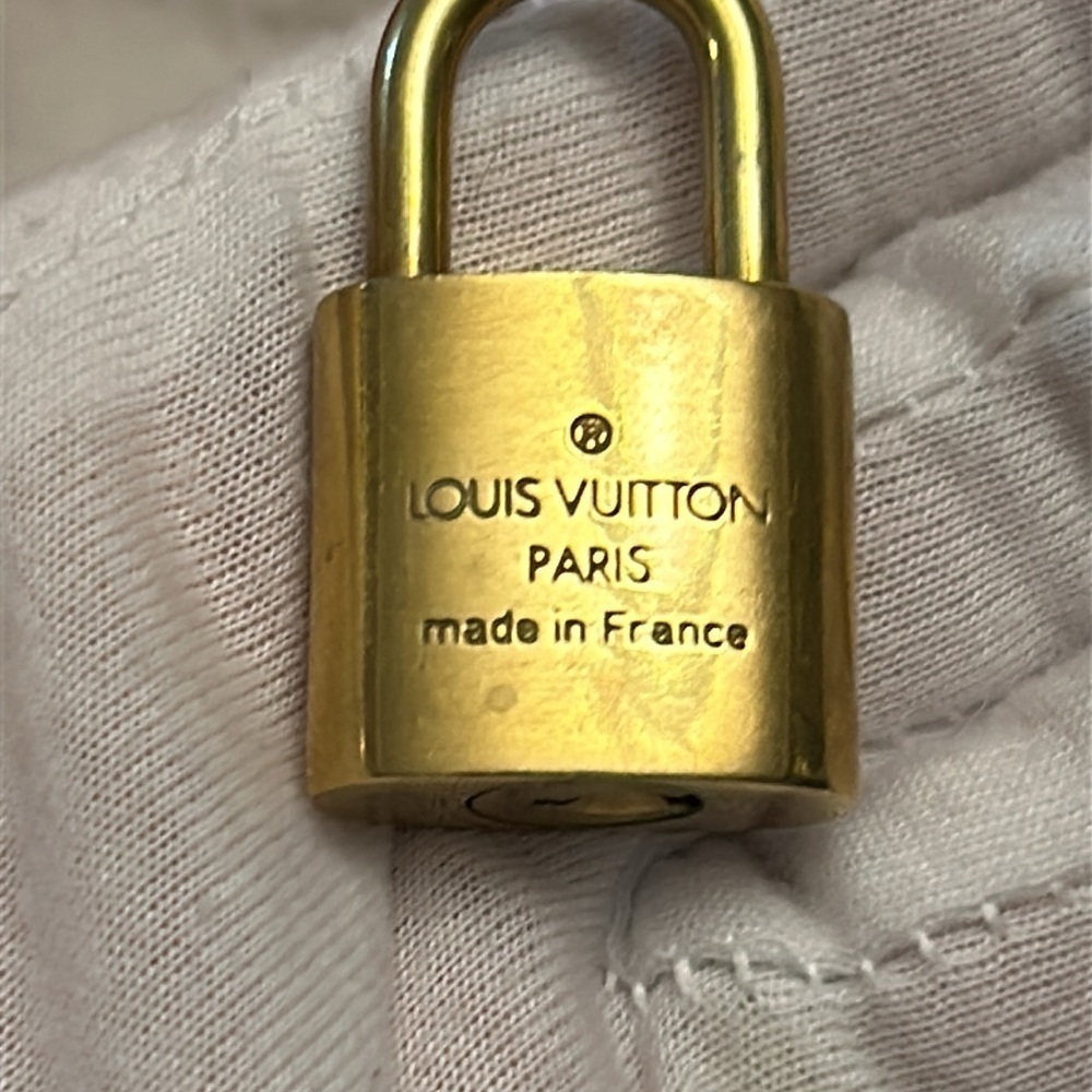 Authentic Louis Vuitton Gold Brass Lock & Key set; see listing for numbers - Picture 2 of 4
